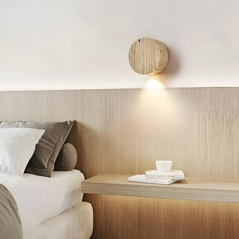 GloboseBeige | Minimalistische Marmor Wandleuchte mit warmem Licht