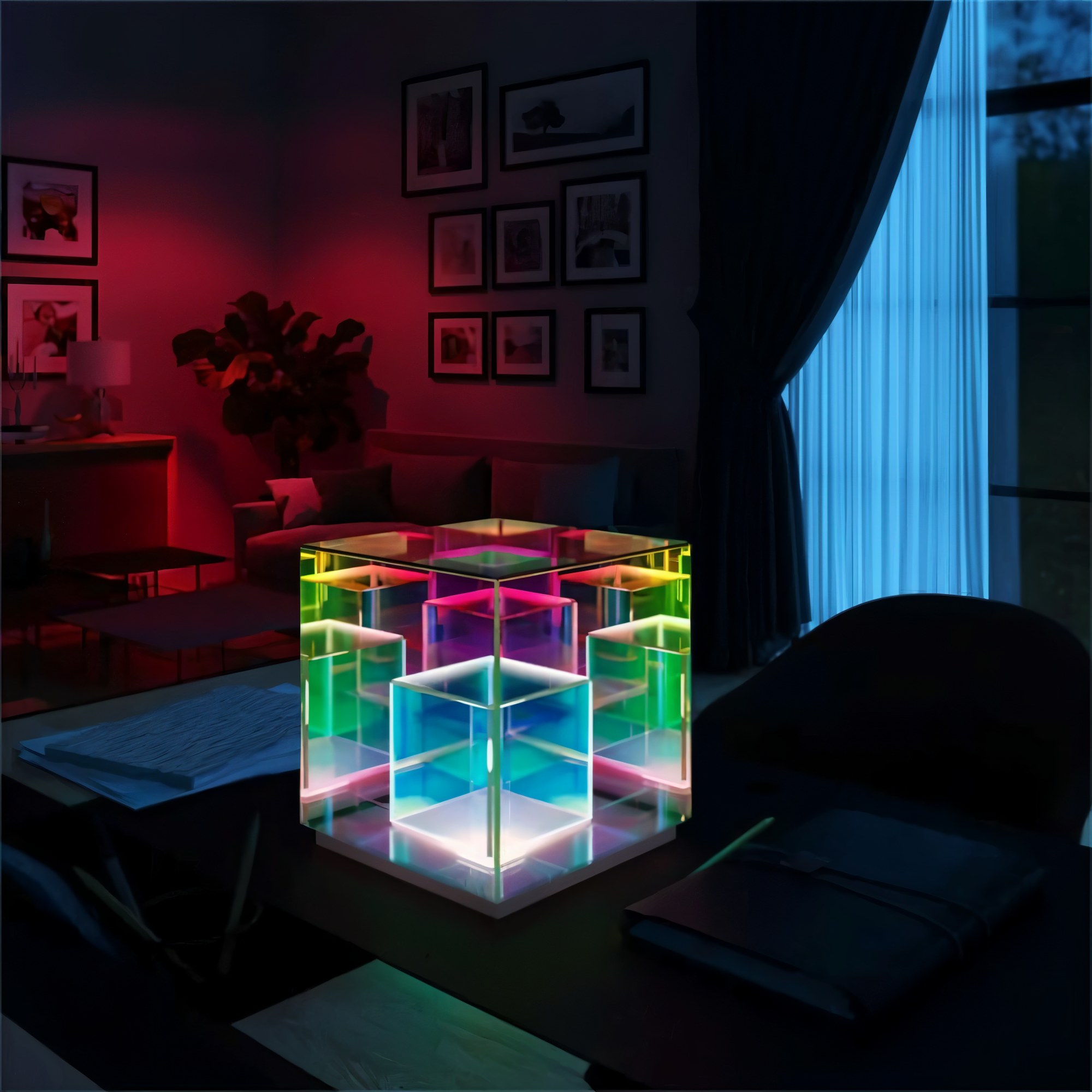 LumiCube | Faszinierende 3D-Illusion Tischlampe