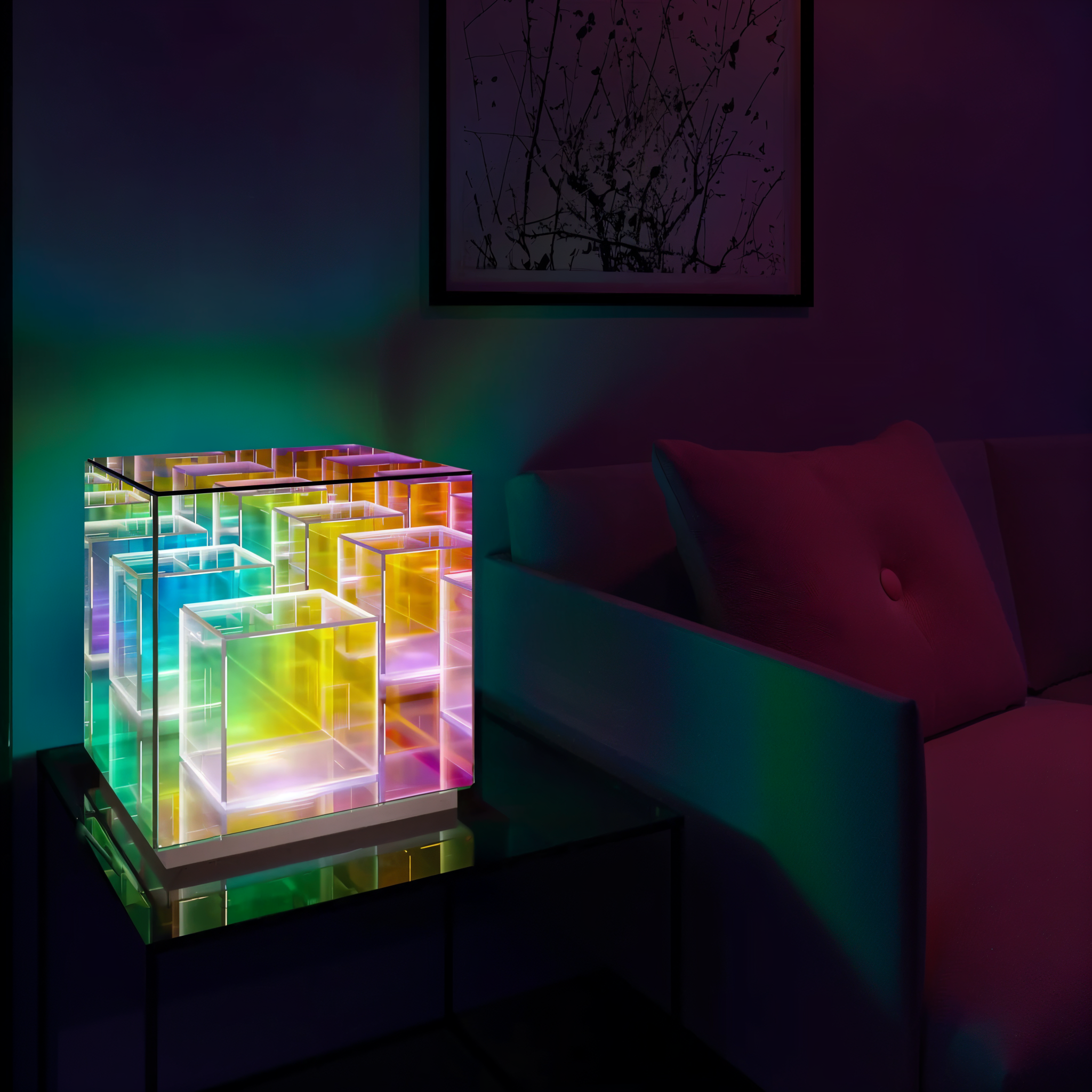 LumiCube | Faszinierende 3D-Illusion Tischlampe