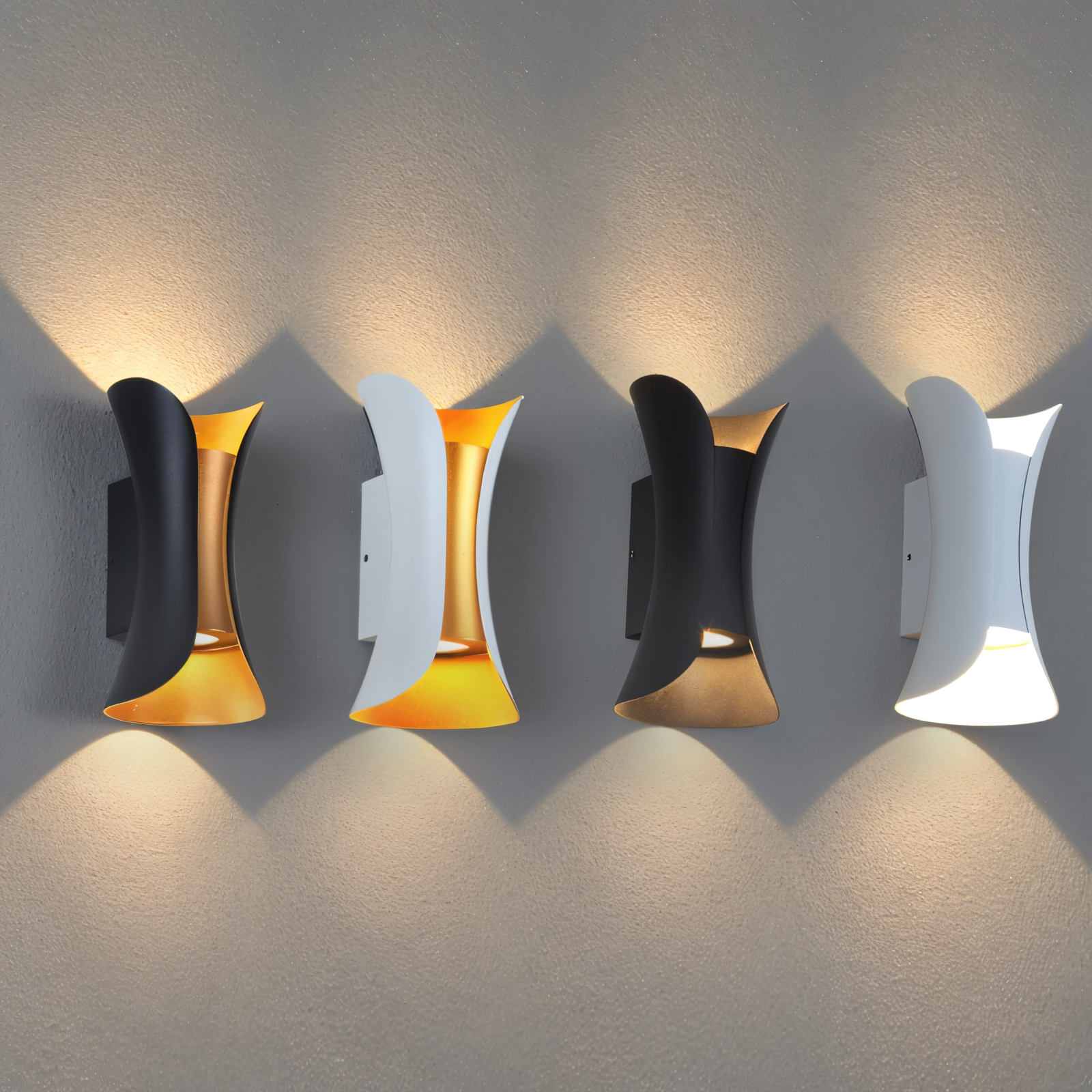 Dualite | Wasserdichte LED-Wandleuchte mit Doppelkopf