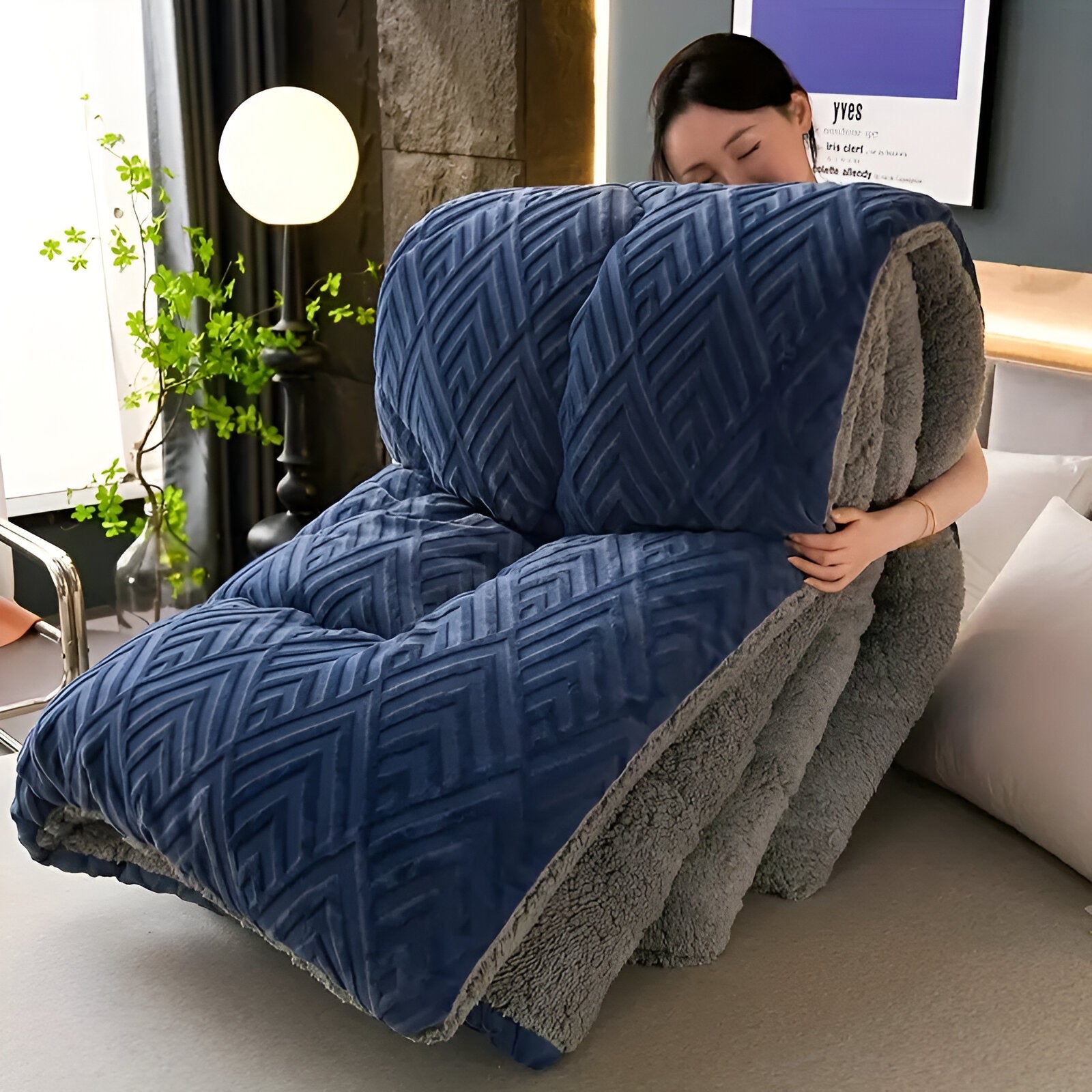 LuxusTraum | Hochwertige Ganzjahres Bettdecke mit Plüsch-Feeling