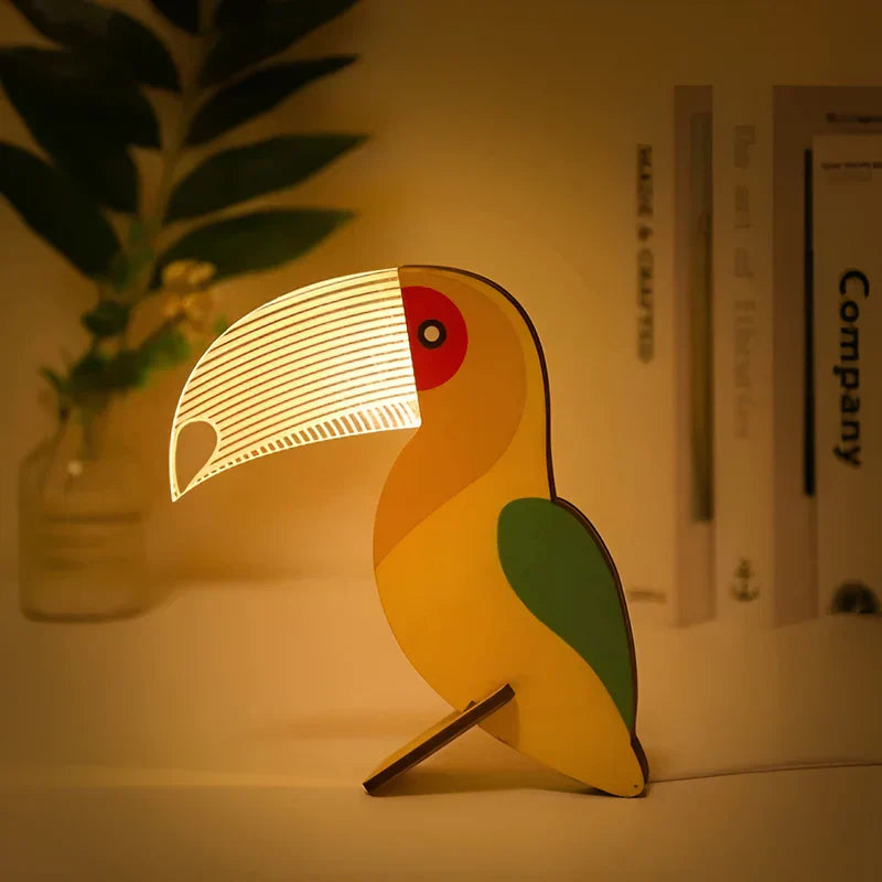 WildGlow | Exotische Tischlampe für ein stilvolles Ambiente