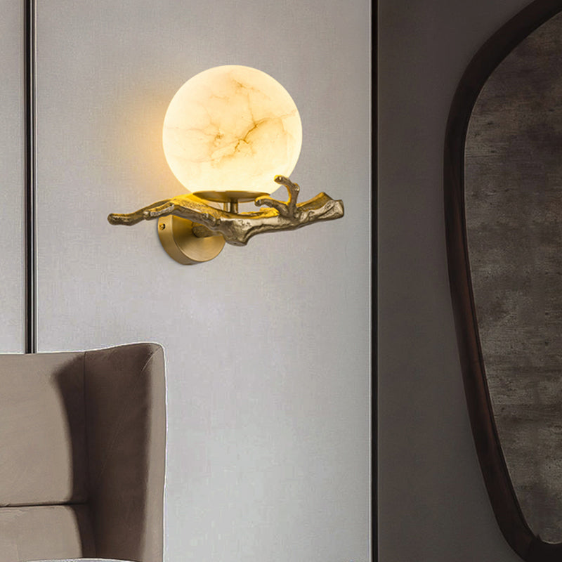 NordicLuxe | Elegante Wandleuchte mit Kupfer & Marmor