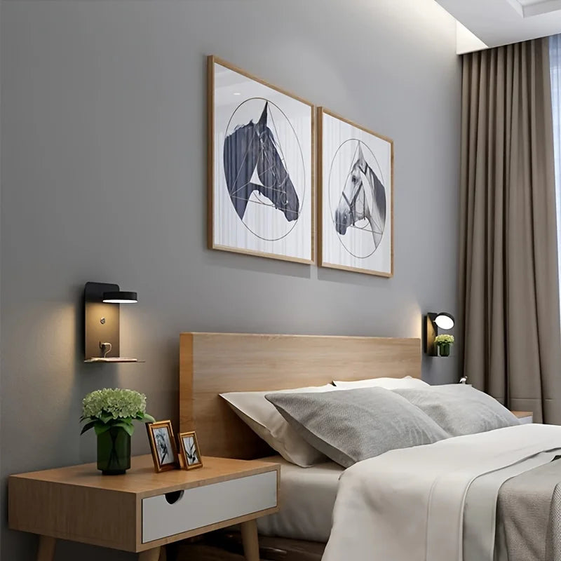 LumiCharge | Moderne Minimalistische Wandleuchte mit USB-Ladefunktion