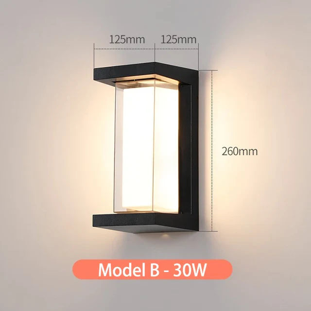 TwilightGlow | Stilvolle wetterfeste Wandlampe für den Außenbereich
