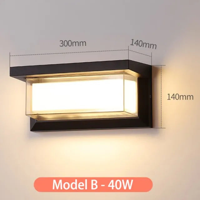 TwilightGlow | Stilvolle wetterfeste Wandlampe für den Außenbereich