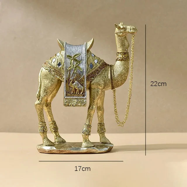 CamelMagic | Elegante goldene Kamelskulptur