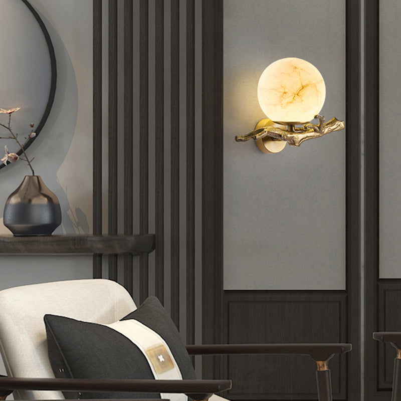NordicLuxe | Elegante Wandleuchte mit Kupfer & Marmor