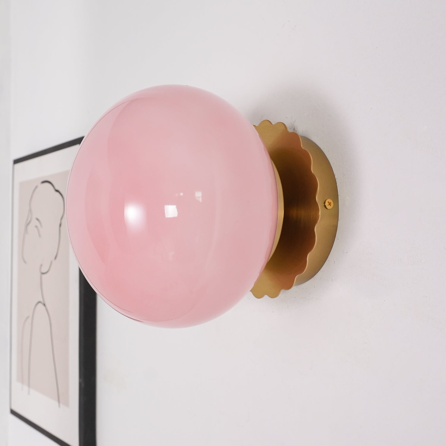 Marshmallow Lampe | Elegante Wandlampe aus Glas und Metall
