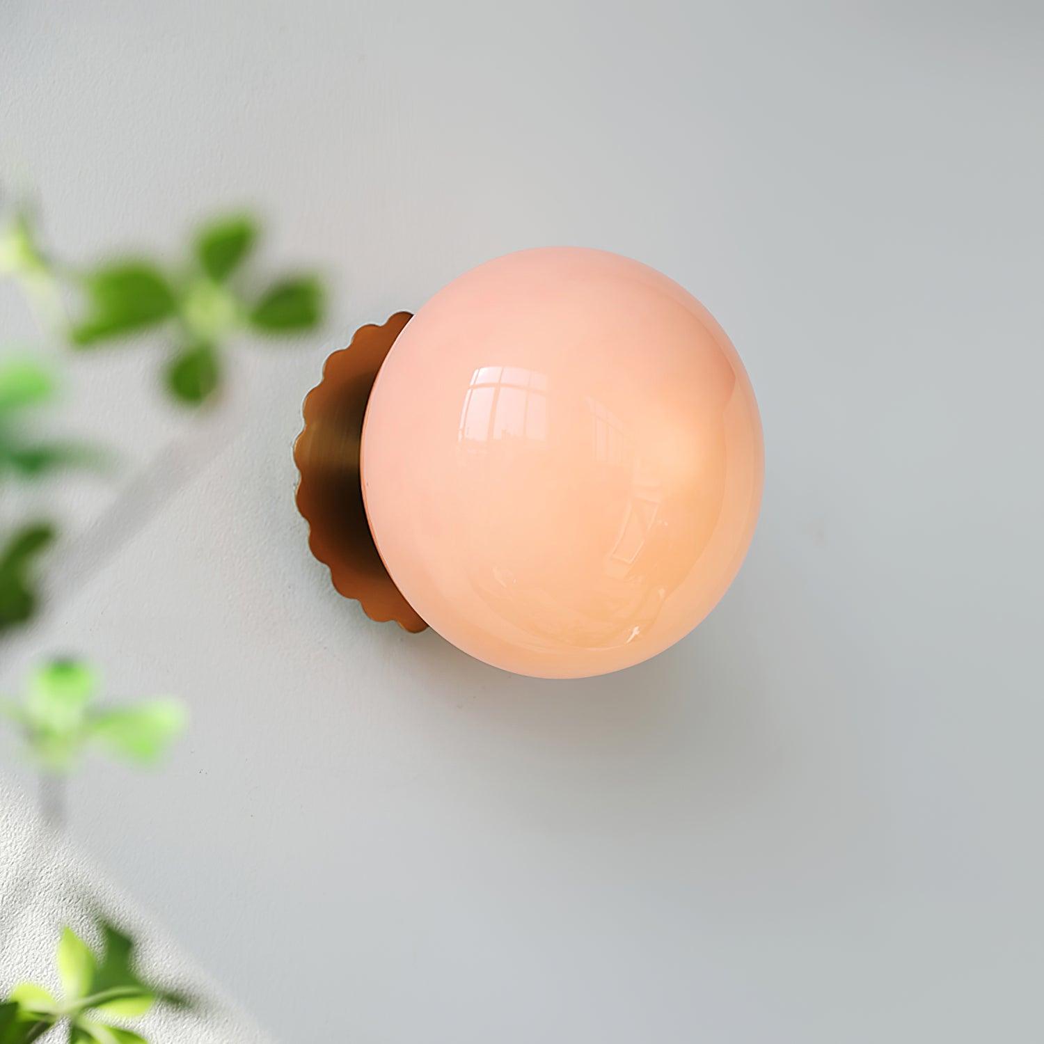 Marshmallow Lampe | Elegante Wandlampe aus Glas und Metall