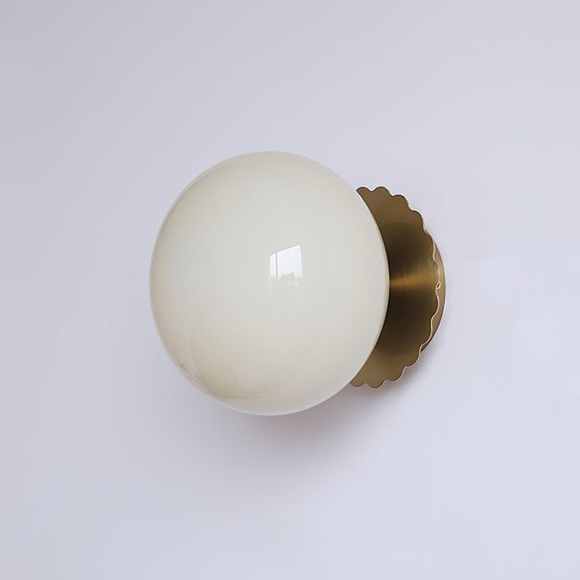 Marshmallow Lampe | Elegante Wandlampe aus Glas und Metall