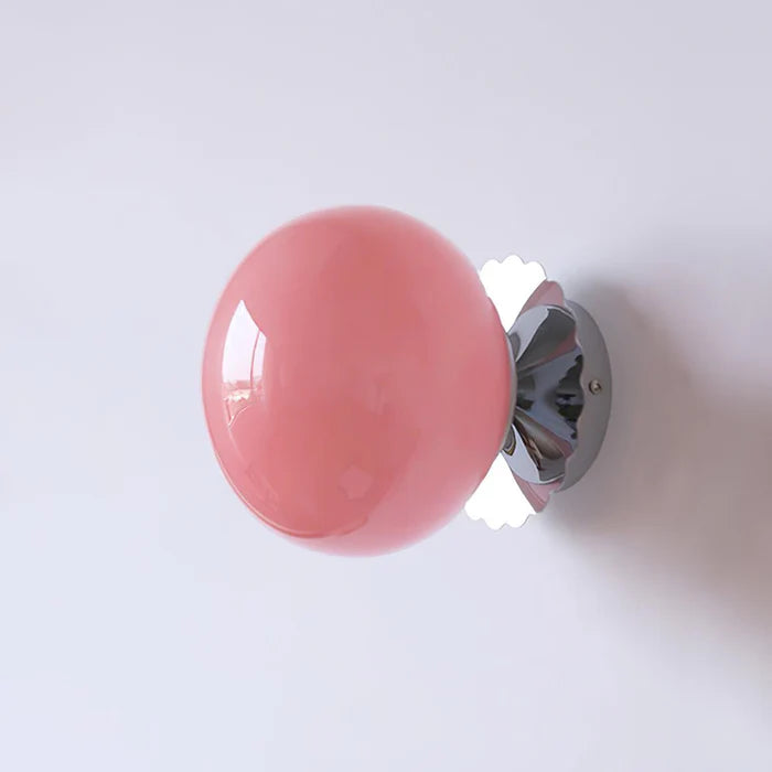 Marshmallow Lampe | Elegante Wandlampe aus Glas und Metall