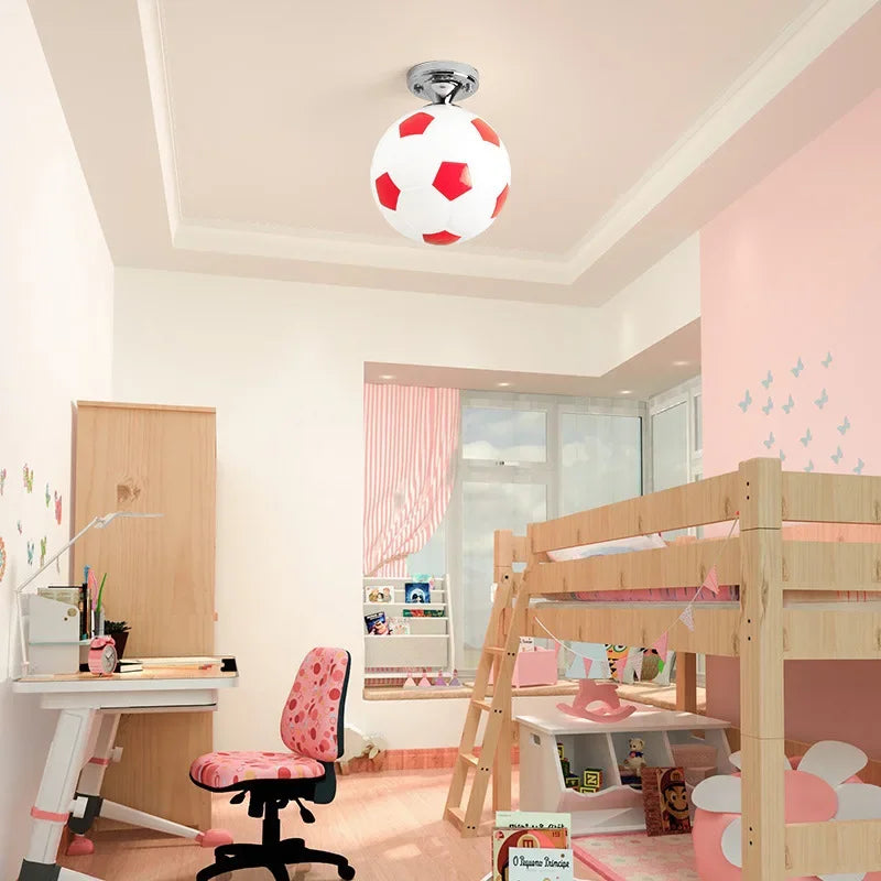SportLight | Bunte LED-Pendelleuchte aus Glas in Form eines Balls