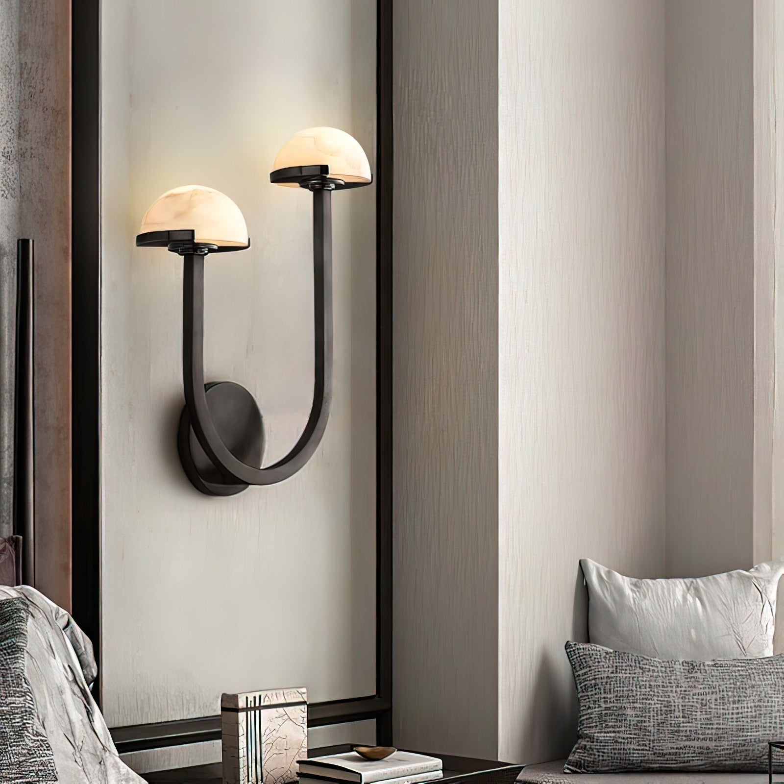 MushGleam | Elegante Wandleuchte aus Alabaster