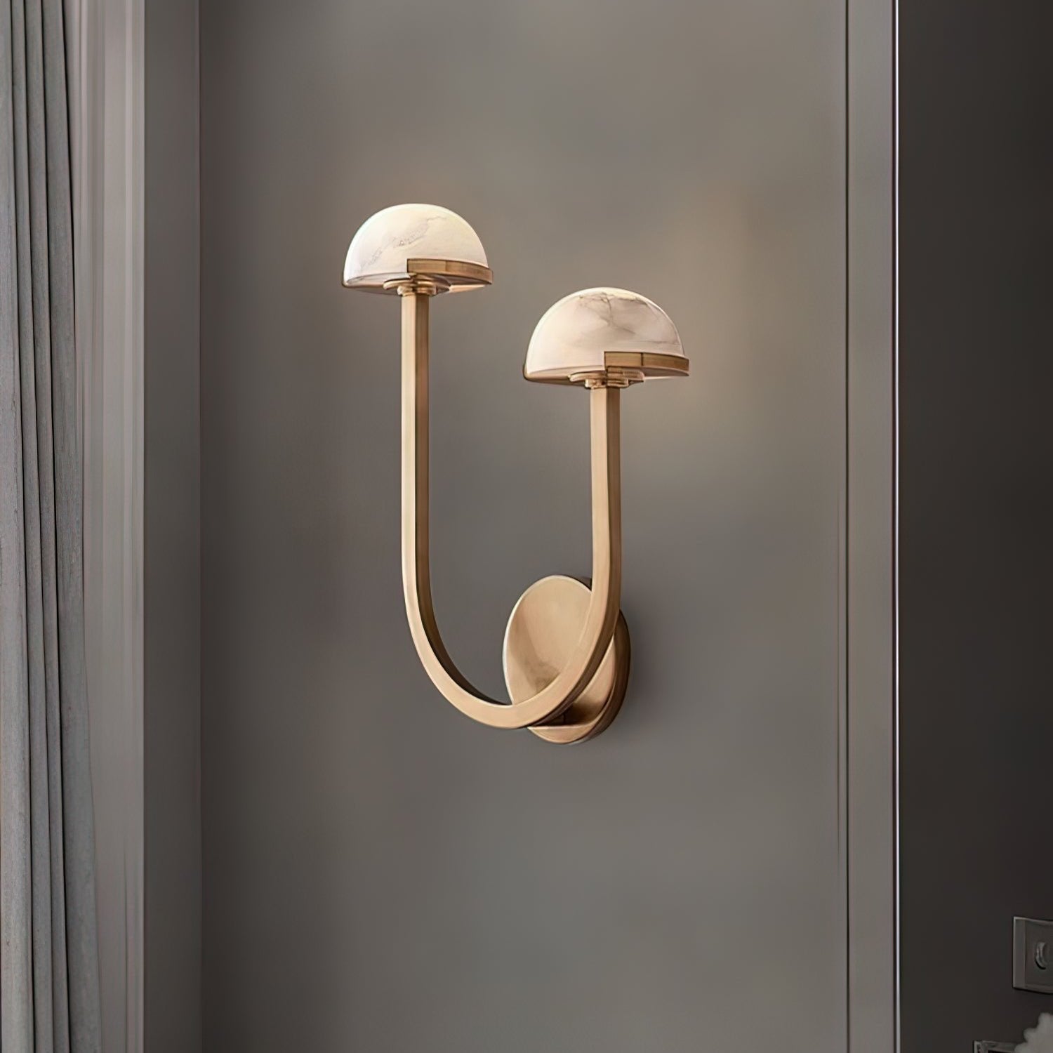 MushGleam | Elegante Wandleuchte aus Alabaster