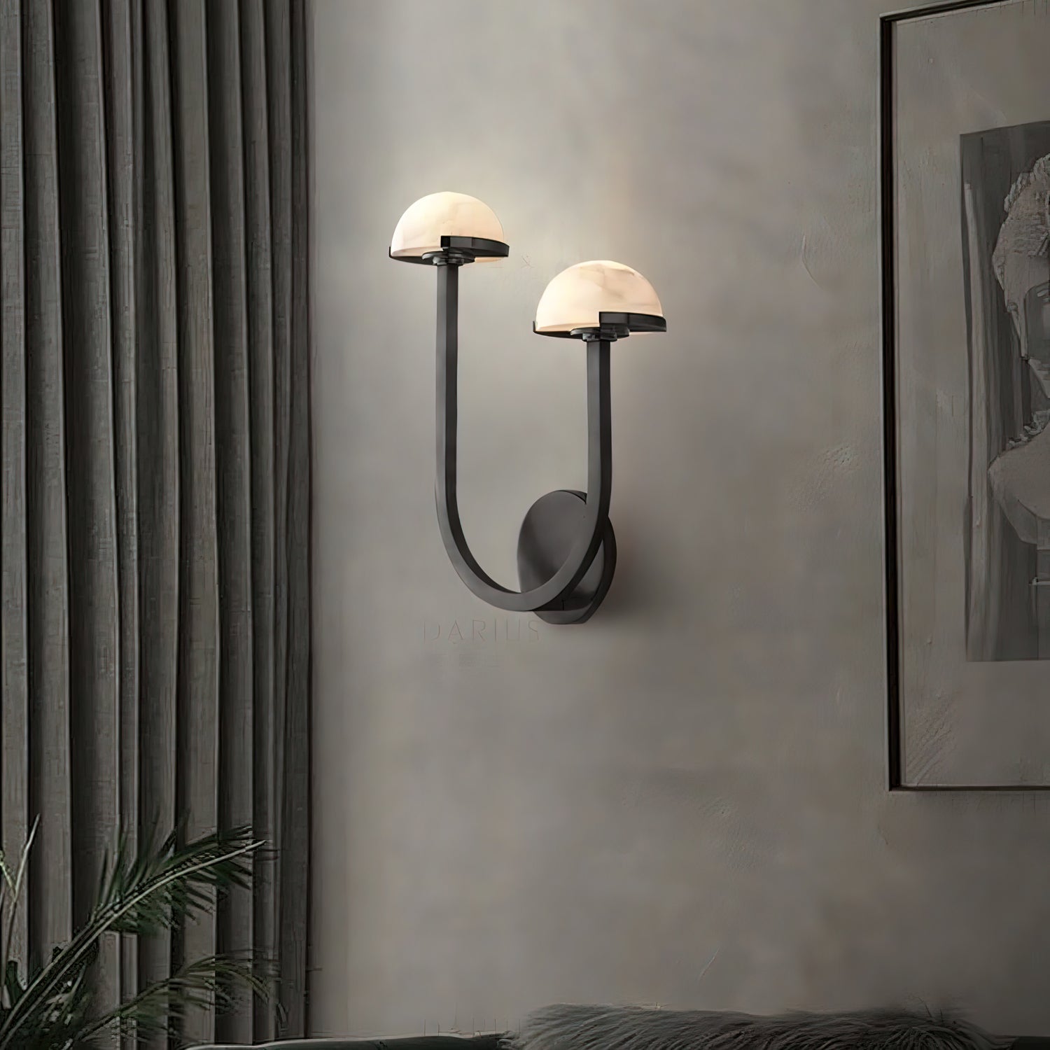 MushGleam | Elegante Wandleuchte aus Alabaster