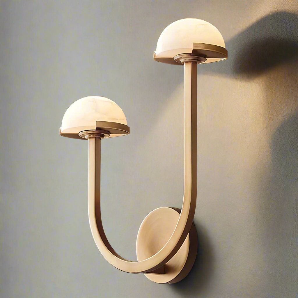 MushGleam | Elegante Wandleuchte aus Alabaster