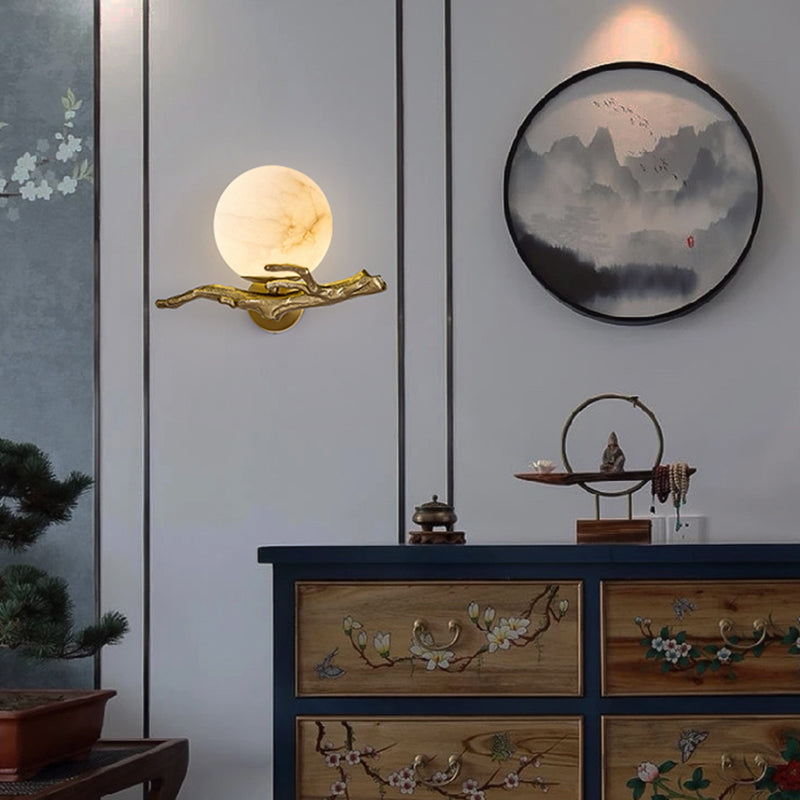NordicLuxe | Elegante Wandleuchte mit Kupfer & Marmor