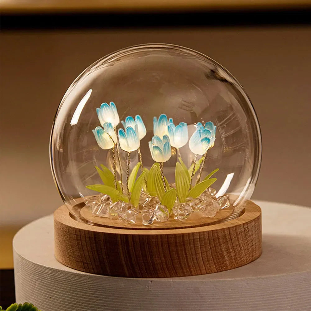 TulipLight | Handgefertigte niedliche Blumen-Tischlampe