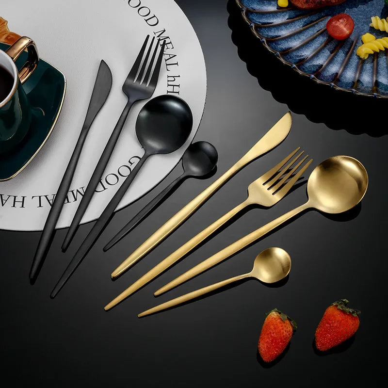 EleganceCutlery | Hochwertiges, modernes Besteckset aus Edelstahl, 30-teilig