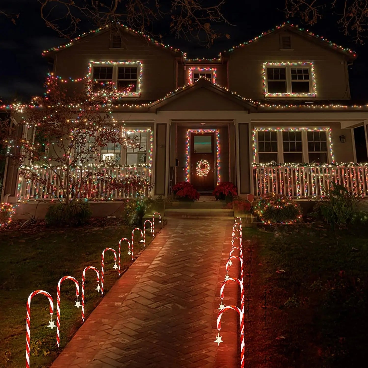 Zuckerkristalle-Lichterkette | Weihnachtsbeleuchtung für den Garten