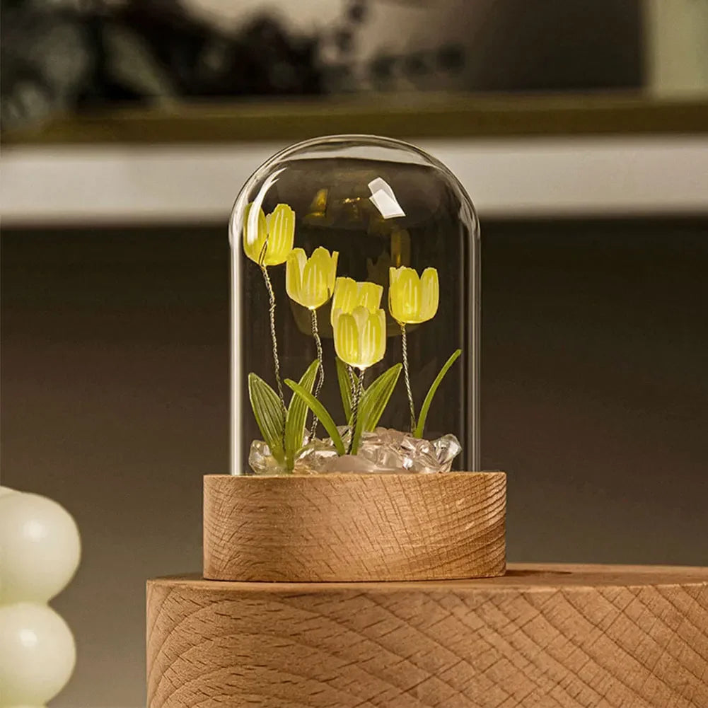 TulipLight | Handgefertigte niedliche Blumen-Tischlampe