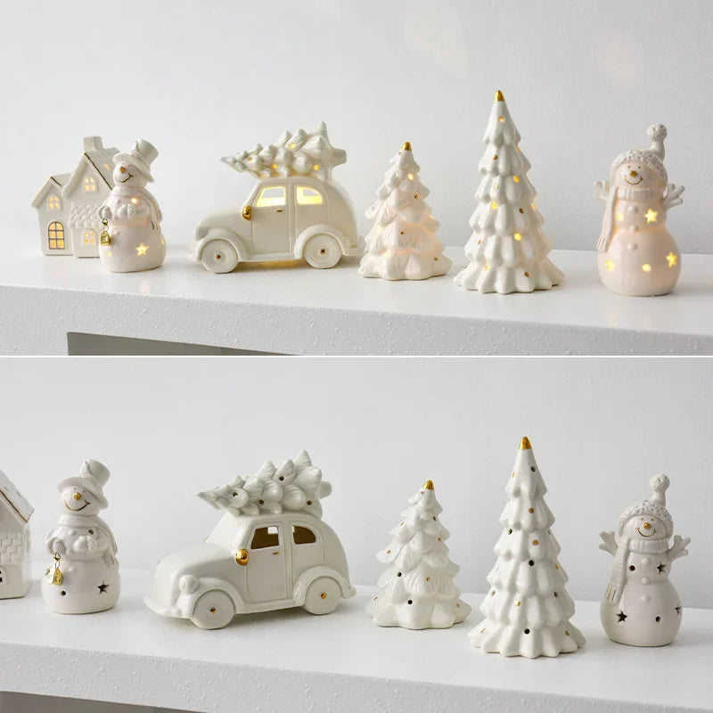 Schnuffelzauber | Beleuchteter Weihnachtsschmuck aus Keramik