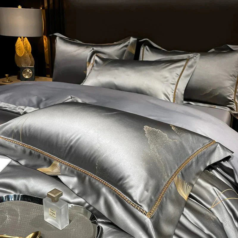 SilkNest | Mitternacht Eleganz Bettwäscheset