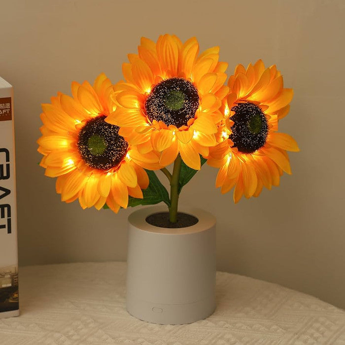 LumiPetal | Stilvolle LED-Sonnenblumen-Tischleuchte