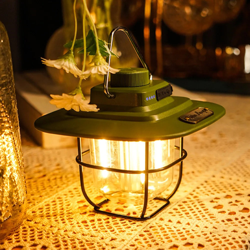 VintageLeuchte | Wiederaufladbare LED Tischlampe im Retro Stil