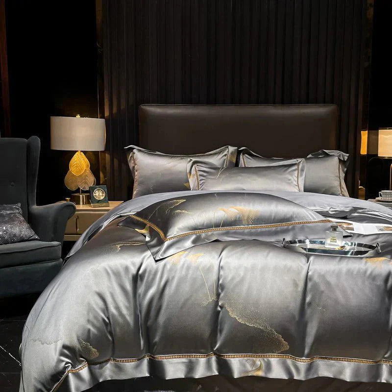 SilkNest | Mitternacht Eleganz Bettwäscheset