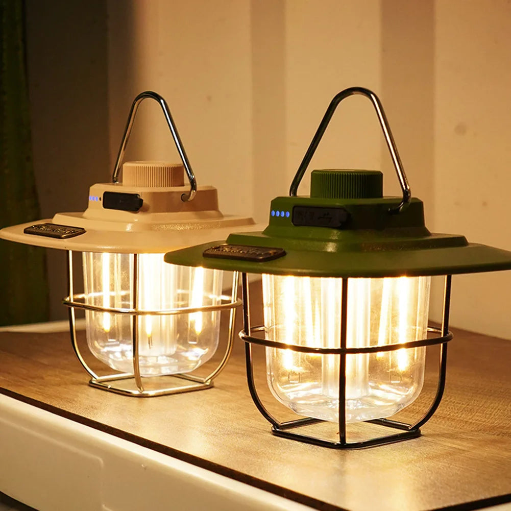 VintageLeuchte | Wiederaufladbare LED Tischlampe im Retro Stil