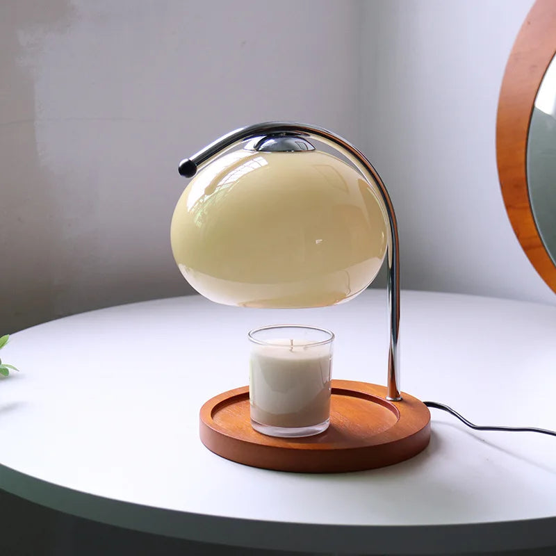 AromaLicht | Retro Aroma Lampe mit eleganter Glas- und Keramikkonstruktion