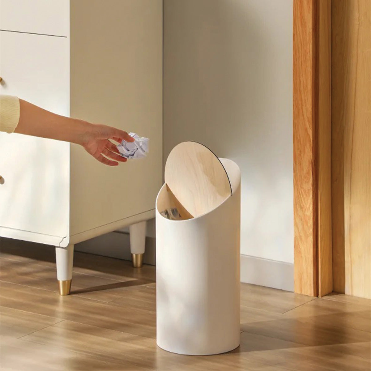 MapleBin | Mülleimer aus Ahornholz mit Geruchskontrolltechnologie