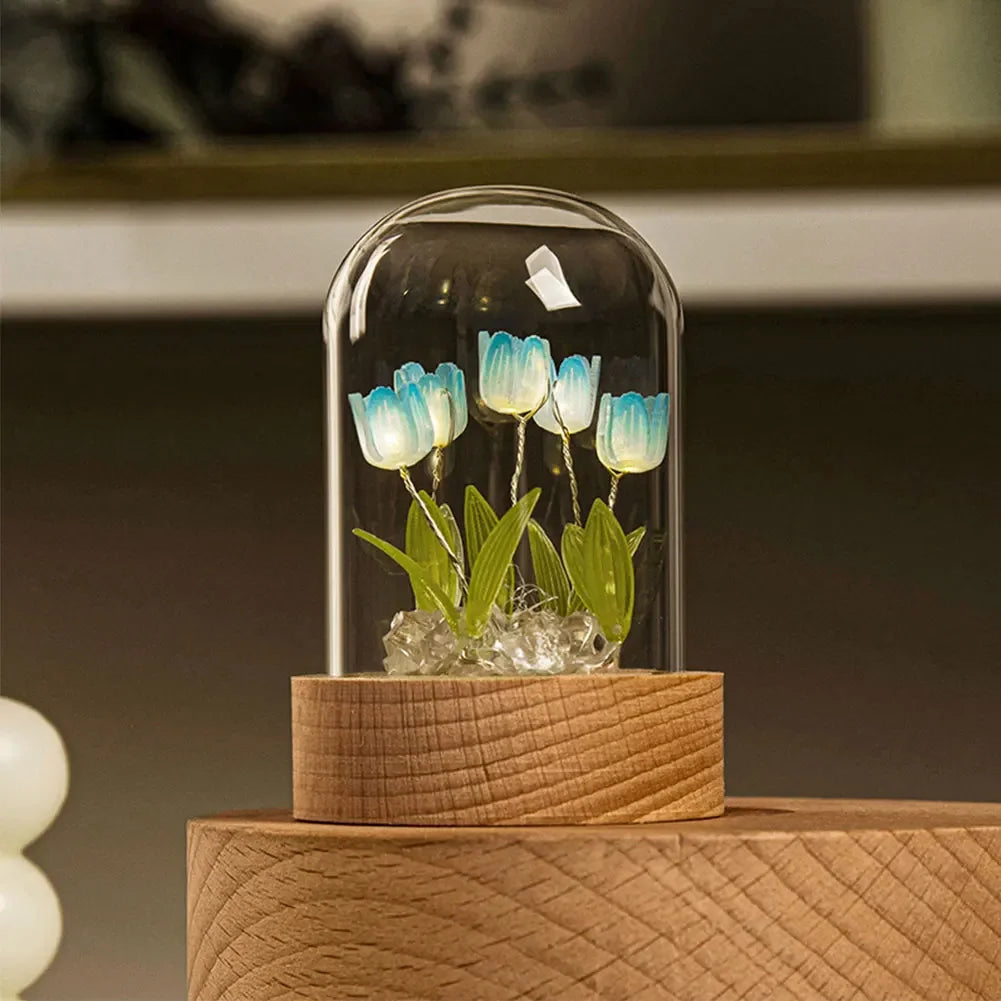 TulipLight | Handgefertigte niedliche Blumen-Tischlampe