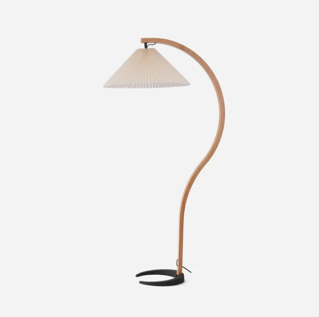 LunaGlow | Elegante skandinavische Stehleuchte aus Holz