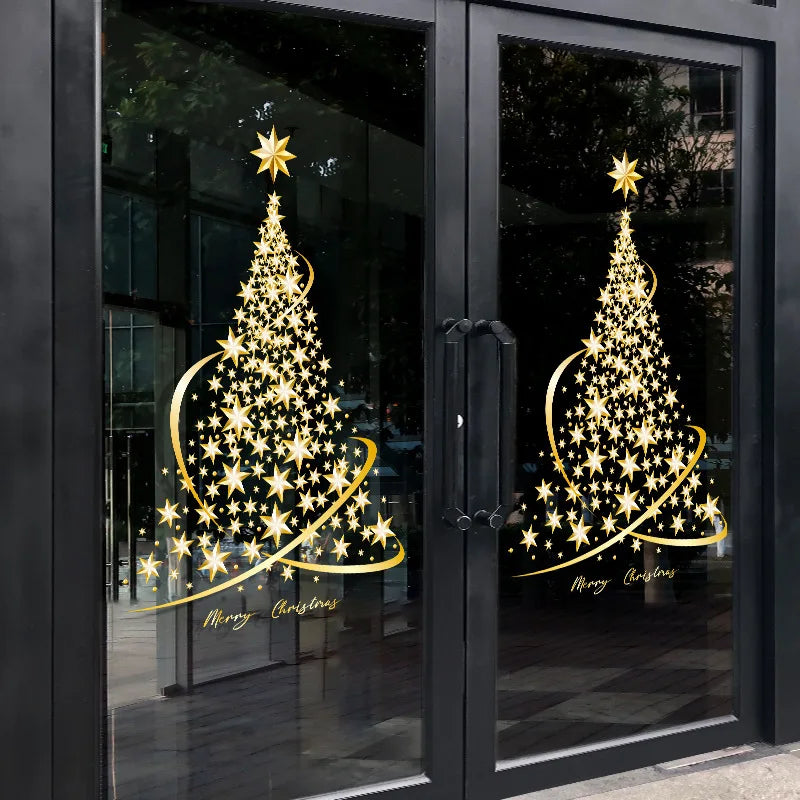 Festliche Fenstersticker | Dekorativer Weihnachtsschmuck