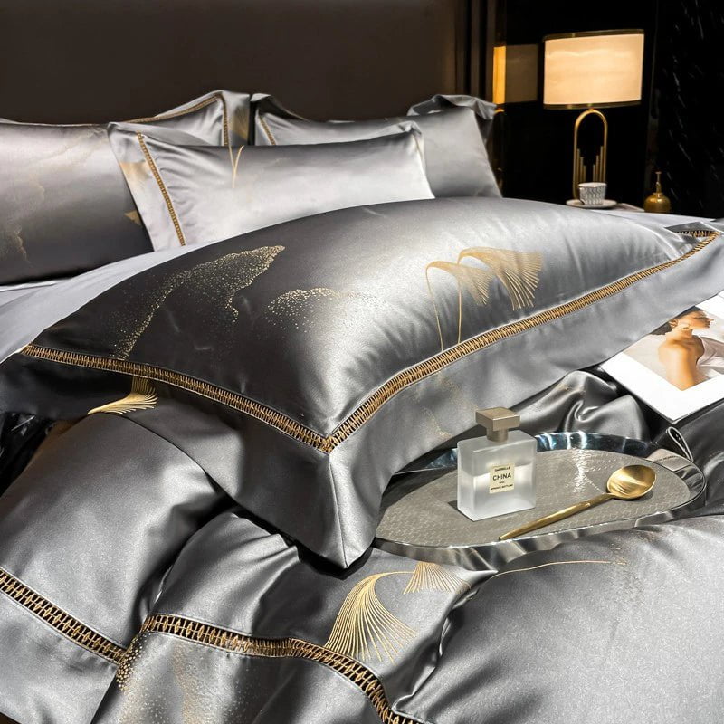 SilkNest | Mitternacht Eleganz Bettwäscheset
