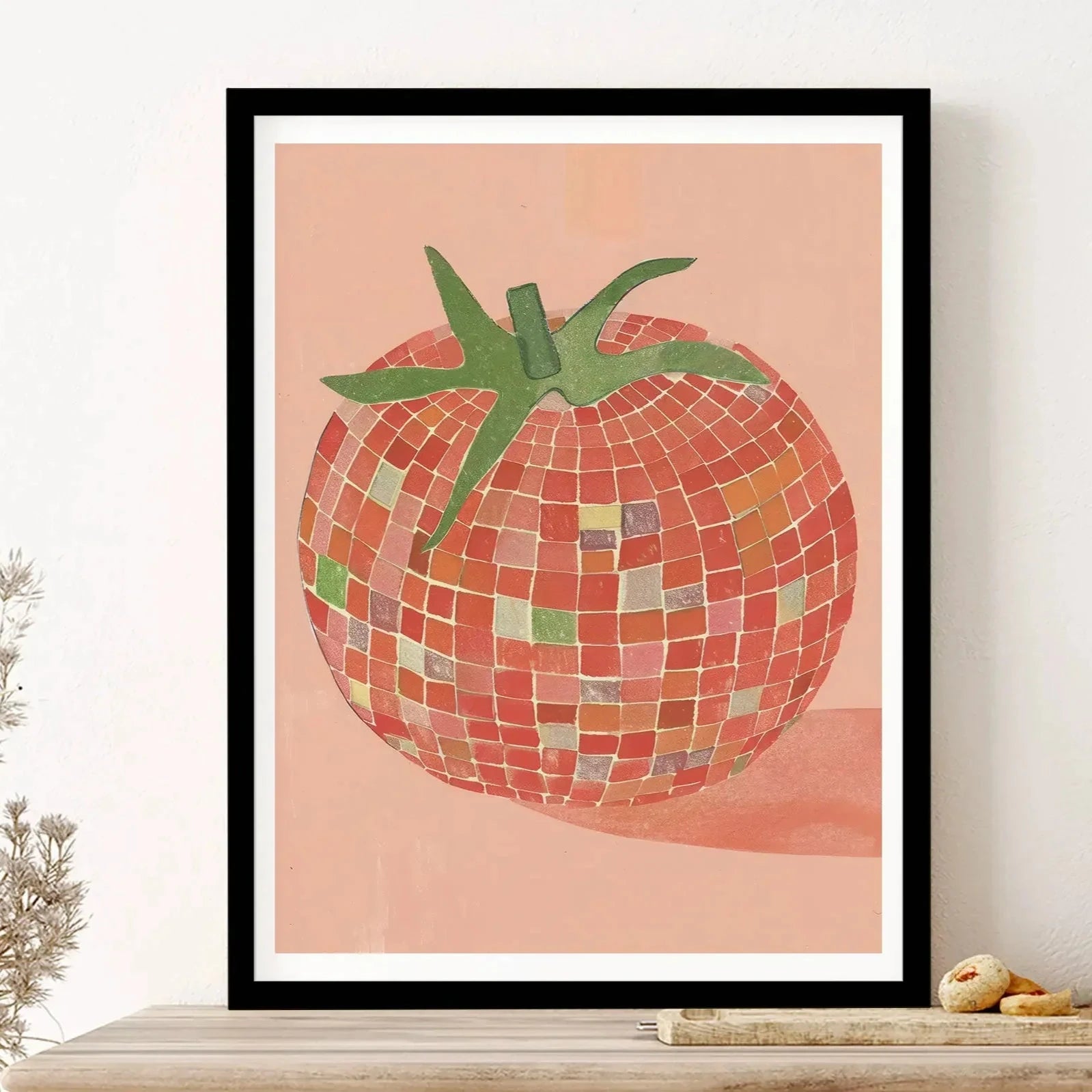 BerryGlitz | Wandposter mit glitzernder Erdbeere