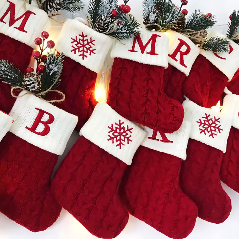 FestiveSocks | Personalisierte gestrickte Weihnachtssocken