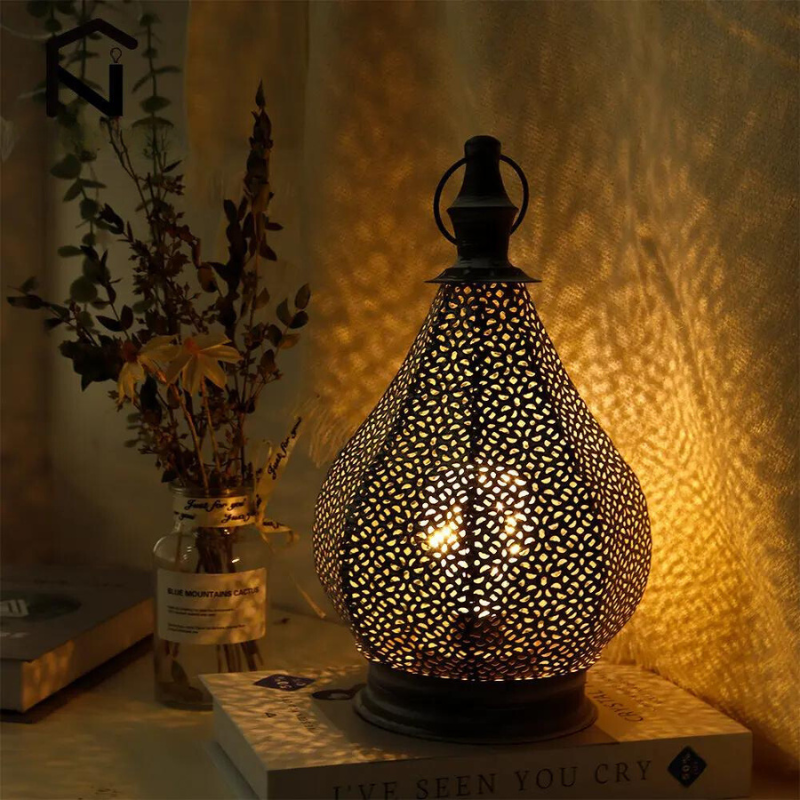 MoroccoLamp | Ethno-Tischlampe mit warmer Beleuchtung für eine gemütliche Atmosphäre