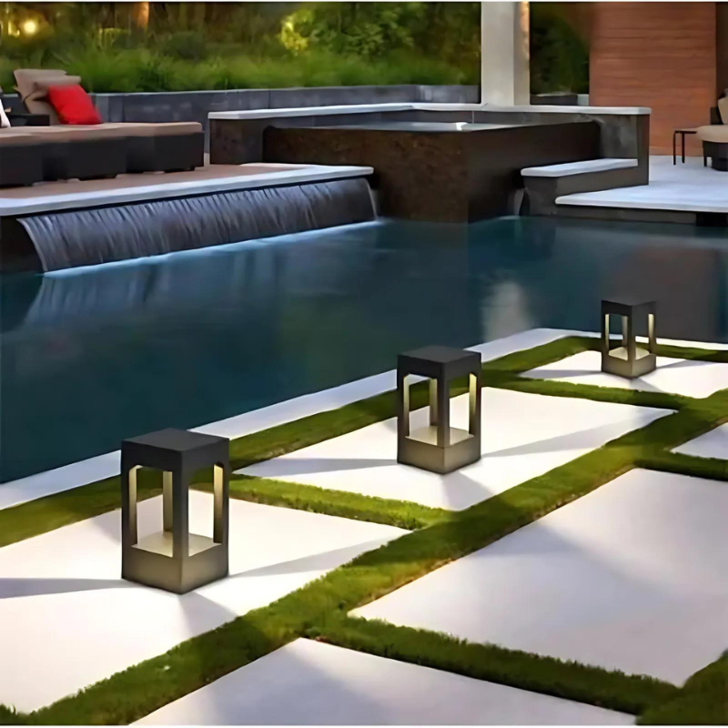 EcoLight | Moderne wasserdichte LED-Pollerleuchte aus Aluminium