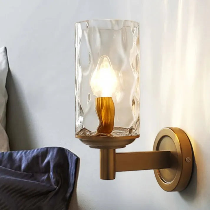 RetroGlanz | Klassische Wandlampe aus durchsichtigem Glas