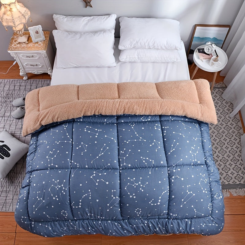StarryNights | Sternmotiv-Decke mit flauschiger Vliesrückseite