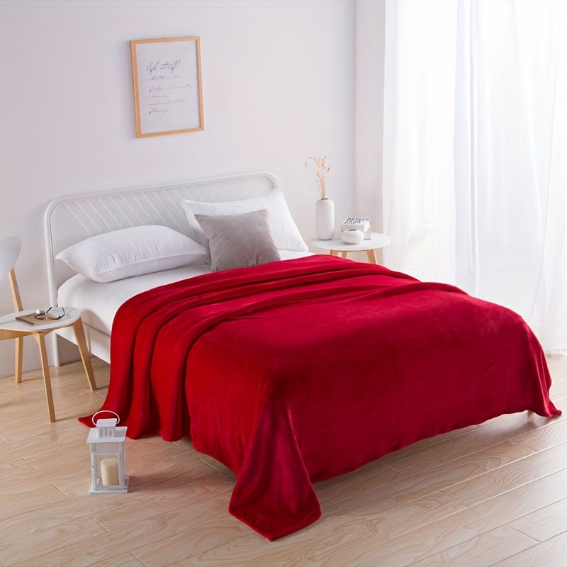 FlanoLux | Dicke rote Flanell-Decke