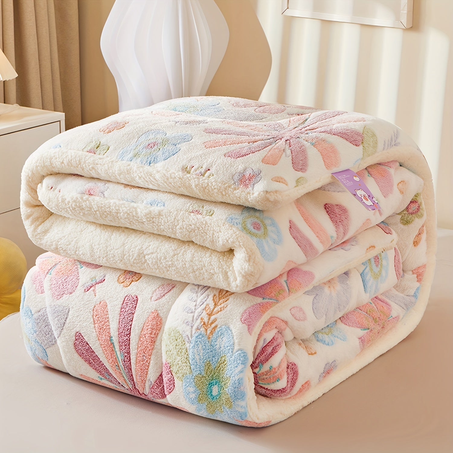 FloralSlate | Stilvolle Bettdecke mit floralem Muster