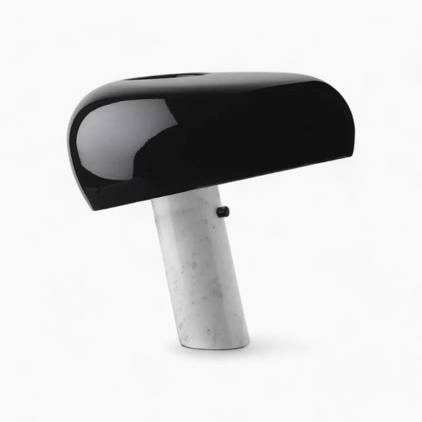 SnoopyLamp | Moderne Tischlampe aus Metall, Glas und Marmor