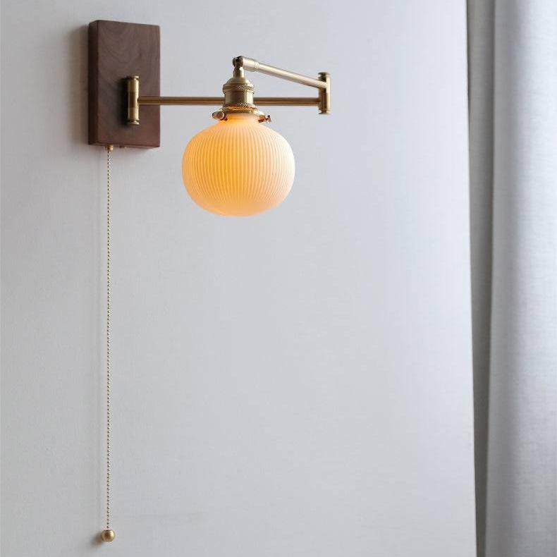 LumiCeramic | Keramik-Wandleuchte mit Holz