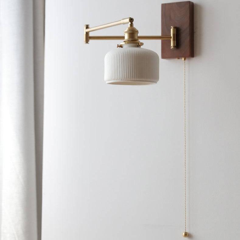 LumiCeramic | Keramik-Wandleuchte mit Holz