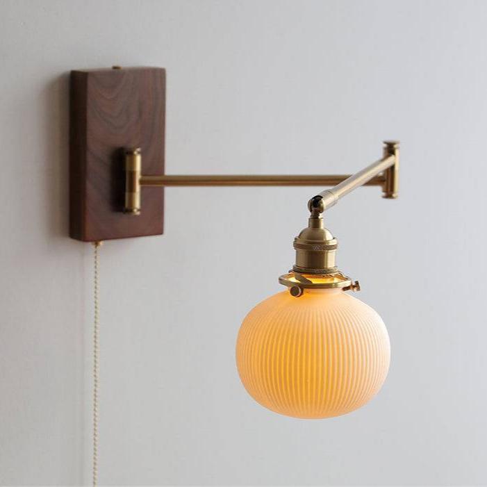 LumiCeramic | Keramik-Wandleuchte mit Holz
